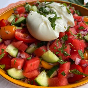 Watermeloen-Burrata Salade