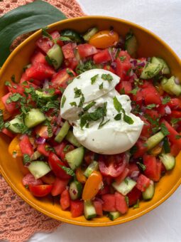 Watermeloen-Burrata Salade